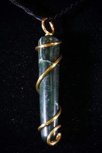 Kyanite - Green - Hand Wired Pendant (No.35)
