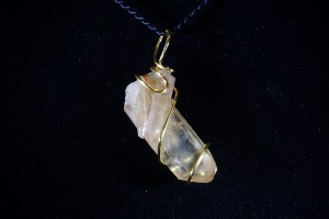 Natural Citrine Point, Hand Wired Pendant (REF:HWNCP4)
