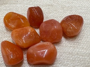 Carnelian - 'AA; Grade 10g to 15g Tumbled Stone (Selected)