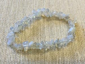Opalite -  man-made opalescent glass- Gemstone chip bead bracelet (Selected)