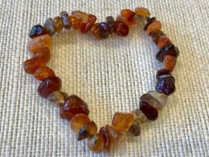 Carnelian -  Gemstone chip bead bracelet (Selected)