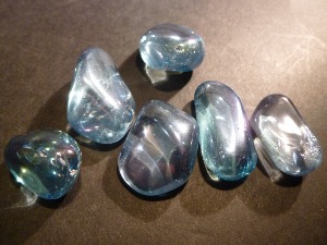 Aqua Aura Quartz - Tumbled Stone (Selected)
