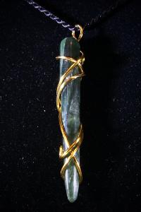 Kyanite - Green - Hand Wired Pendant (No.34)