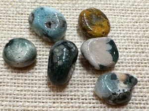 Jasper - Ocean (Orbicular) - small Tumbled Stone