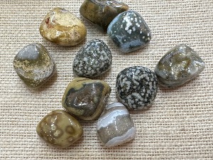 Jasper - Ocean Jasper (Orbicular) - 5.5g to 10g Tumbled Stone (Selected)