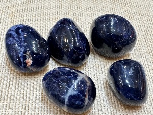 Sodalite - 10g to 15g 'A' Tumbled Stone - Dark Blue  (Selected)