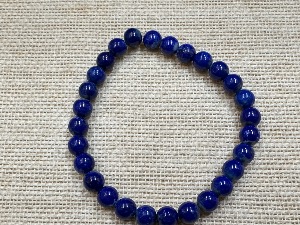 Lapis Lazuli 6.5mm Round Beads - 19cm Elasticated Bracelet (refSHMB122964) 