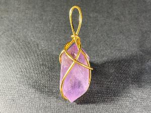 Polished Amethyst Hand Wired Pendant (REF:POLAM2)